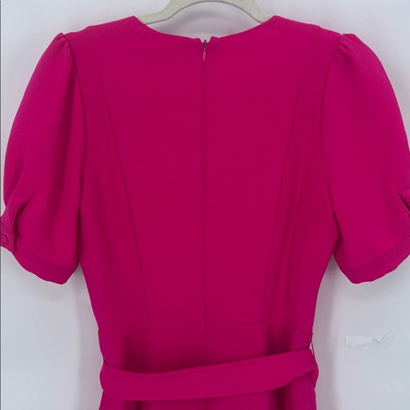 ADELYNRAE Tony Minidress Fuchsia Mini Wrap Dress Women’s puff sleeve Size Small - Picture 7 of 7